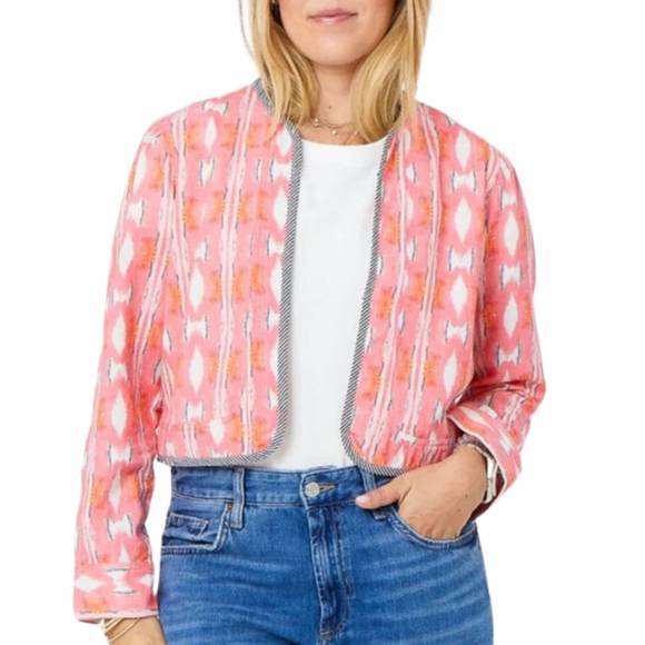 NEW KERRI ROSENTHAL morgan ikat beau-lero jacket in multi